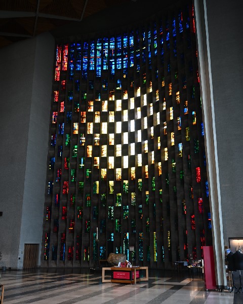 Stained glass at Coventry Cathedral