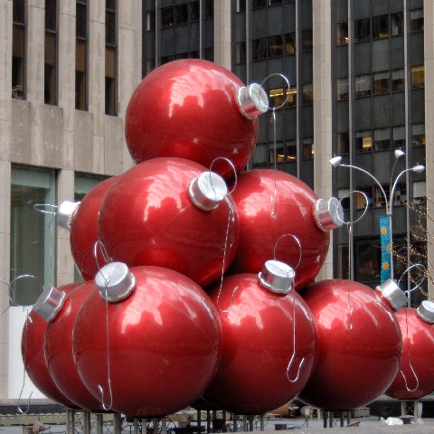 Christmas decoration on 6th Ave, New York
