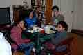 Kayla, Musashi, Osamu and Nathan (the "kid's table")