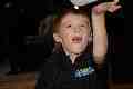 Leo playing with a balloon
