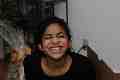 Kayla grinning
