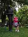 Joanna imitating a statue
