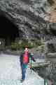 Shaun at entrance to Jenolan Caves